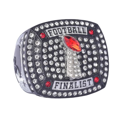 Image of 12 pcs Pack FFT02 6 Styles Football Championship Trophy Ring Champion and Finalist Awards Finger Size 9