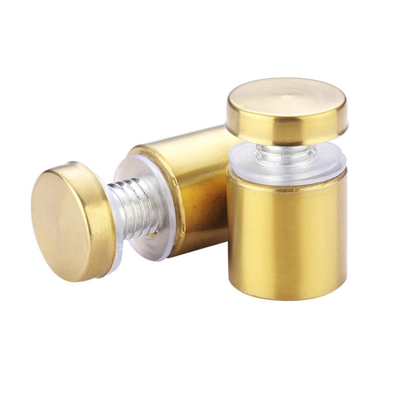 YDHSIKK Standoff Fixings, Stainless Steel Hollow Glass Standoff Pins Brushed Gold Multiple Sizes Pack Of 50(12x20mm)