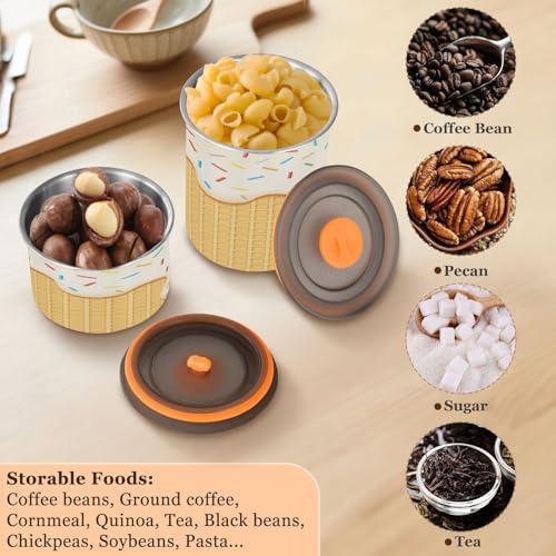 Envase hermético de acero inoxidable para café 900 ml miniatura 5