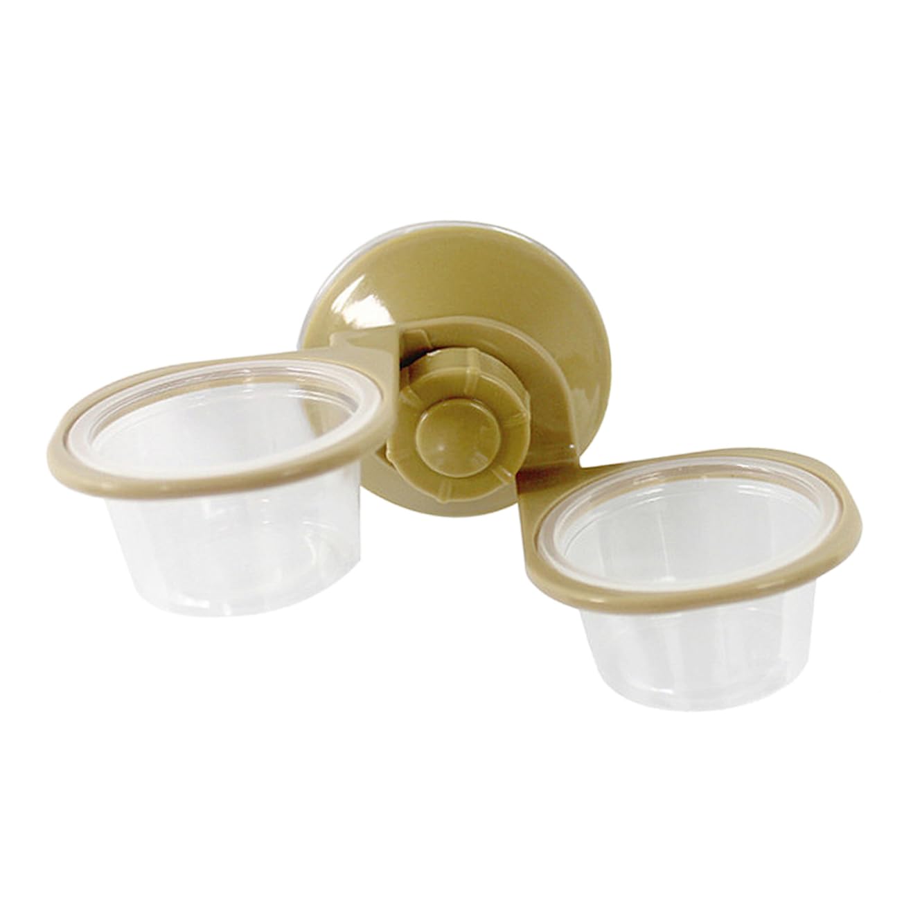 HEMOTON Reptile Food Feeder Double Fixed Hanging Bowl for Animals Easy to Install and Clean Reptile Supplies for Tortoises Lizards Frogs Terrapins Creative Feeding Tool