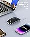 RAPIQUE Bluetooth Wireless Mouse - (BT5.1+USB) Slim Dual Mode Computer Mice with Quiet Click, Low Power, and 1600 DPI, Portable Mouse for MacBook, Laptop, iPad Pro/Air, Surface Pro (Black)