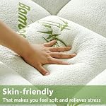 Premium Viscose Made from Bamboo RV King Size Mattress Topper for Back Pain, Quilted Fitted Extra Thick Mattress Pad,Pillow Top Mattress Cover with Deep Pocket Up to 21 Inches(72 * 80inch)