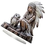 Decoración para el hogar, la escultura india de búho, conejitos, ángel es adecuada para decoración de interiores o decoración de oficina. Ponlo en tu habitación y decora tu habitación, como escritorio, mesa, estantería, estante o mesa de comedor