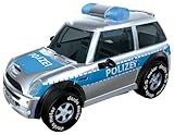 Fahrzeug für alle Darda Bahnen geeignet Modell: Polizei Mini mit Blaulicht blau / silber