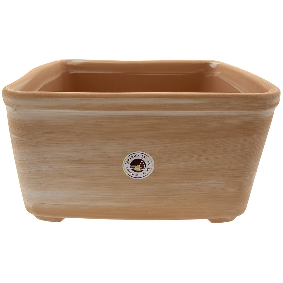 CERÁMICA ESPAÑA | Macetas bonsais | Maceteros para bonsais | Bonsai macetas | Maceta Bonsai Barro Rústico - Modelo J08 | 30x27x16.5 cm