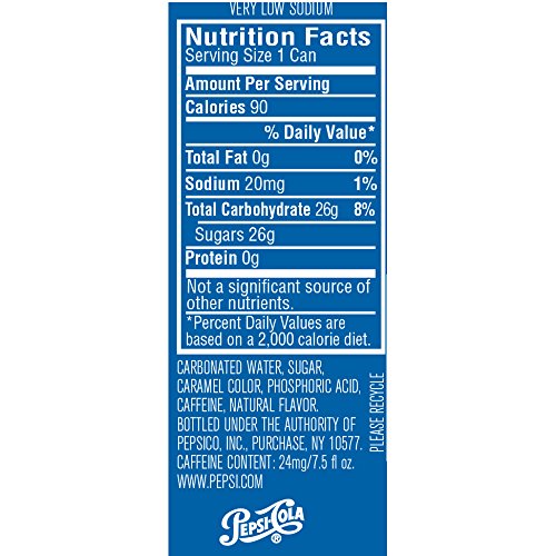 Pepsi, Real Sugar, 7.5 fl oz. mini cans (6 Pack)