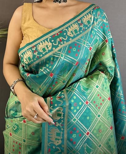 Pandadi Saree blue banarasi silk saree – image 7
