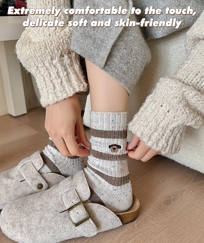 Image of IIG Winter Warm Wool Socks for Women Original Design Trendy Boot Socks Ideal Gift