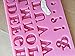 Anyana mini letters alphabet comma exclamation mark silicone mold Fondant Mould for gum paste tool Sugar paste supplies birthday cake decorating cupcake topper decoration