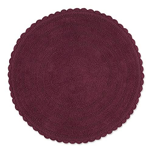DII Crochet Collection Reversible Bath Mat, Round,...
