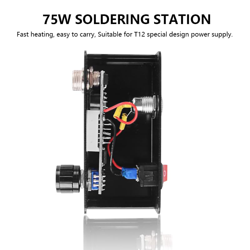 HANDSKIT Soldador por Puntos 72W Máquina de Soldadura Portátil de Mano,Pantalla LED,Mini soldadora por puntos con punta de hierro de soldadura y mango para reparaciones domésticas DIY