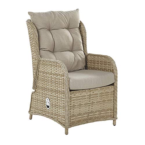 Beliani Modernes 2er Loungeset aus Rattan in beige Ponza – Bild 6