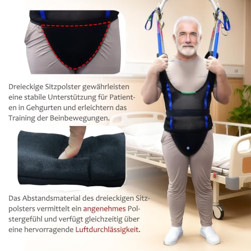 Image of Patient Walking Sling for Standing Exercise,Lift Walking Sling Standing Aids for Patient Ambulation Training -Safety Loading Weight 550 Lbs (X-Large (Pack of 1))