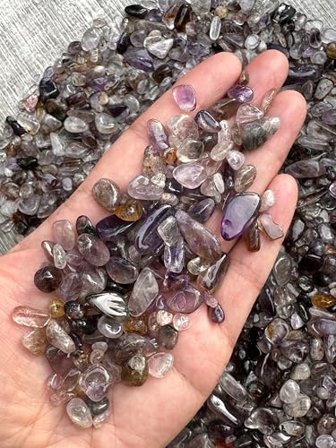 Image of 2 oz Lot Natural Semi Tumbled Gemstone Chips, Crushed Mini Crystals, Undrilled Crystal Chips (Super 7)