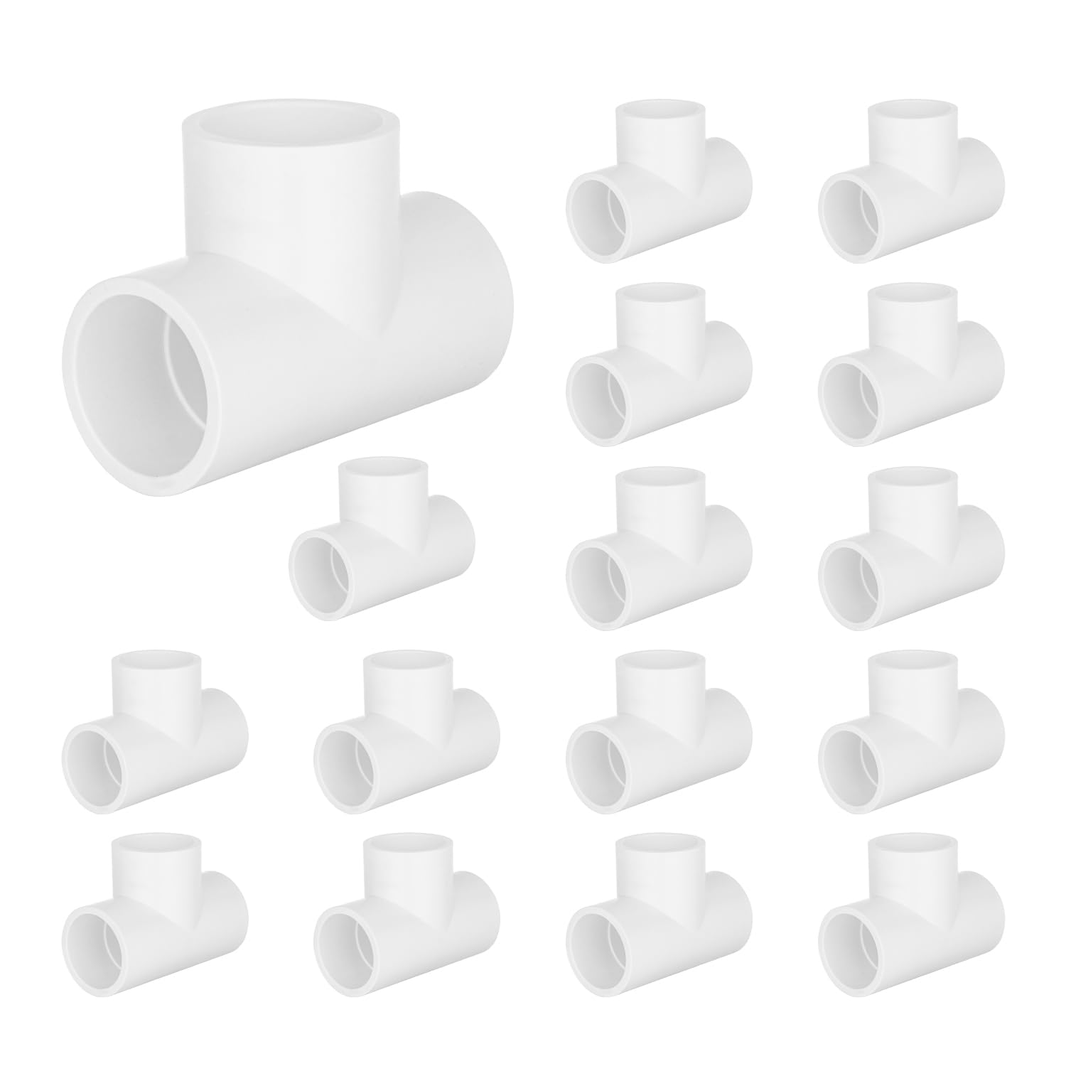 Accesorios de PVC de 3 vías, accesorios de PVC de grado de muebles de 1 pulgada, conectores de PVC para tienda de campaña y accesorios de tubería de invernadero (16 paquetes)