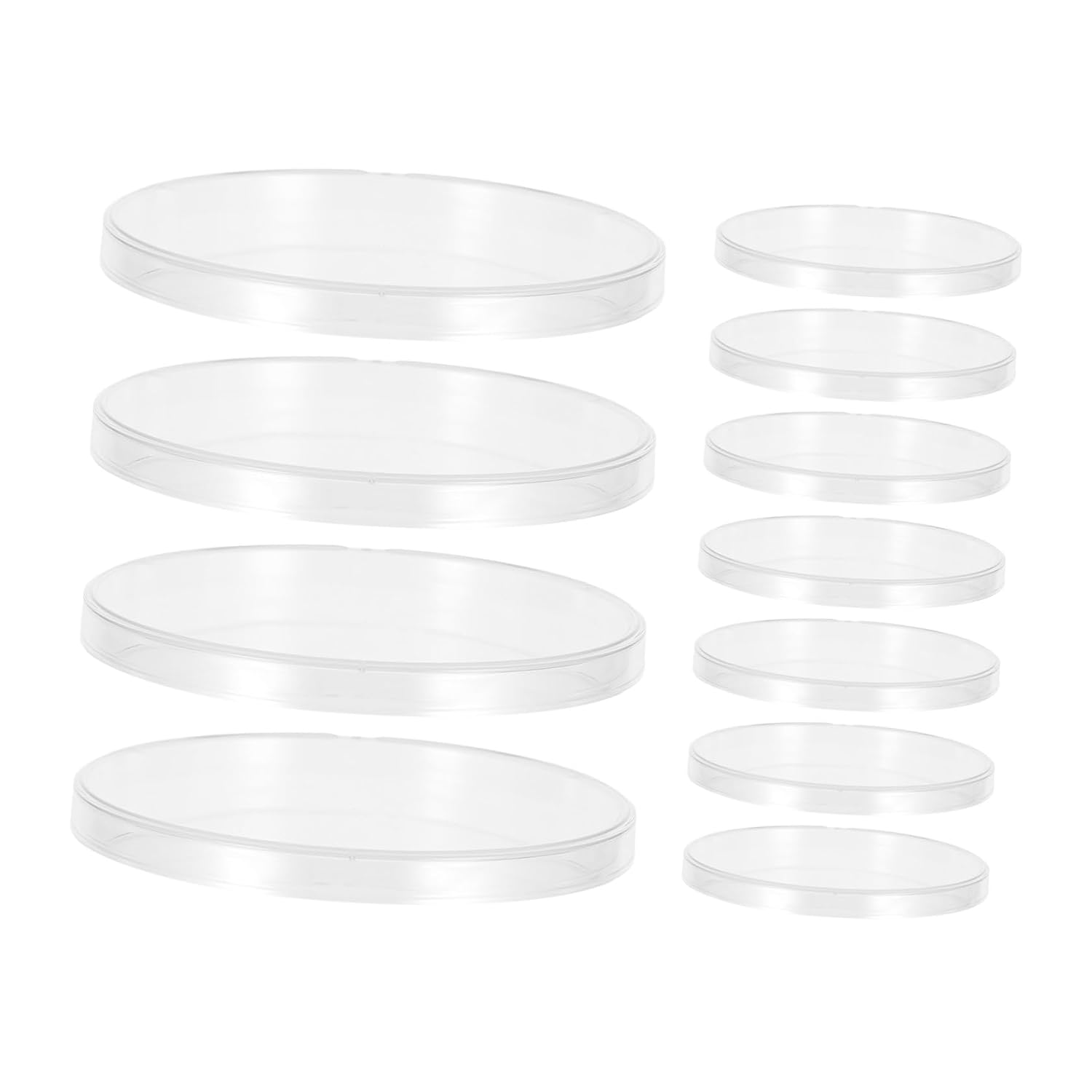 10pcs Sterile Plastic Petri Dishes with Lids 90mm Diameter Disposable Culture Plates for Laboratory and School Science Experiments
