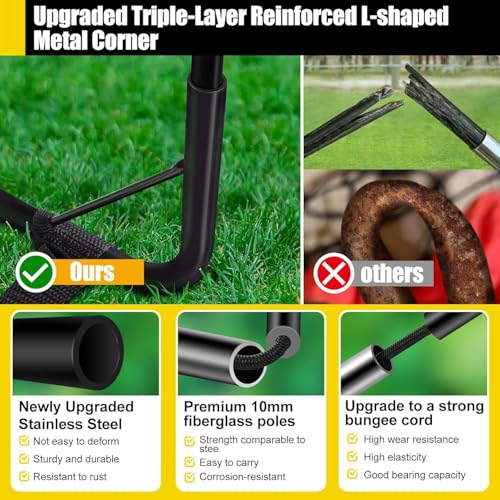 Image of Kids Soccer Goals for Backyard Set - 2 Pack of Portable Pop Up Soccer Nets with Ball,Cones,Complete Training Equipment Kit for Toddler,Youth,Kids Age 3-14,Outdoor Sports Game