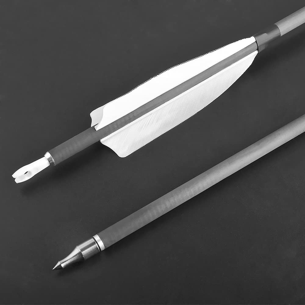 SHARROW Flèches De Carbone 30 Pouces Pour La Chasse Avec Plumes Dinde Naturelle Spine 340 Arc A Poulies Et Classique 6 1237255278