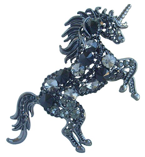 Image of Unique Animal Unicorn Horse Brooch Pin Pendant Austrian Crystal BZ6172