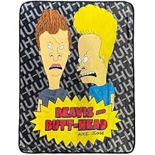 Surreal Entertainment Beavis and Butthead Blanket Huh-Huh 90s TV Series Throw 45" X 60"