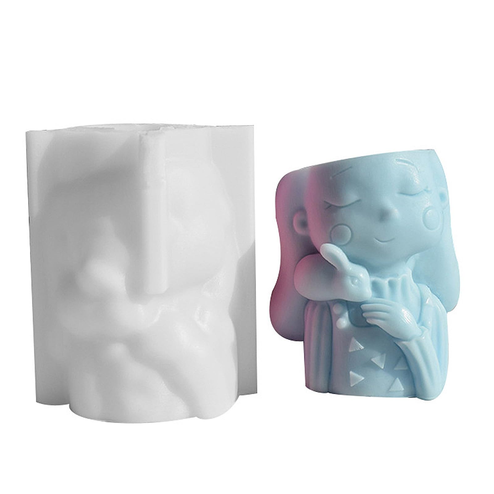Oxxggkao Baking Decoration 3D Teenager Girl Planter Silicone Mold Soap Handicraft Supplies for Beginners Starter Chocolate Molds