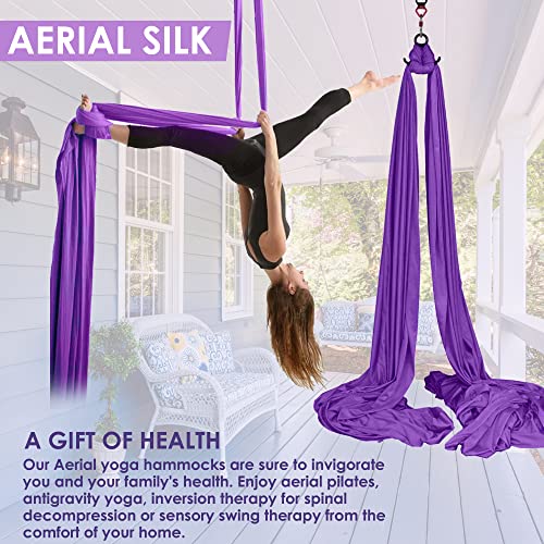 Aerial Yoga Hammock Premium Aerial Silk Yoga Swing for Antigravity Yoga Inversion Exercises
