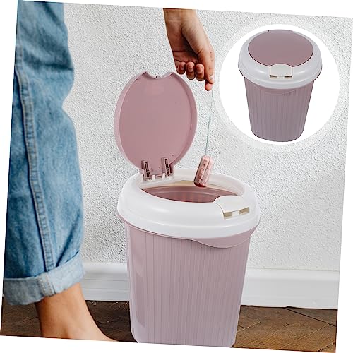 Caneca de basura pequeña rosa minimalista miniatura 2