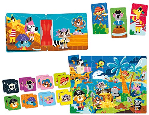 Liscianigiochi - Montessori - Colección de juegos educativos El Barco Pirata - Juego educativo preescolar para niños a partir de 3 años (EX72743)