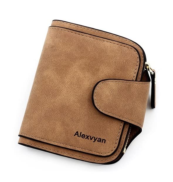 Small Women's Purse Wallet Organizer Female Hand Clutch Women/Ladies/Girls Wallets Credit Card Holder (Brown)-image-42