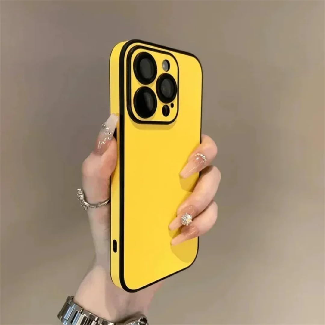 Coque iPhone 14 Pro antichoc jaune avec protection d'objectif contre les chutes - 6