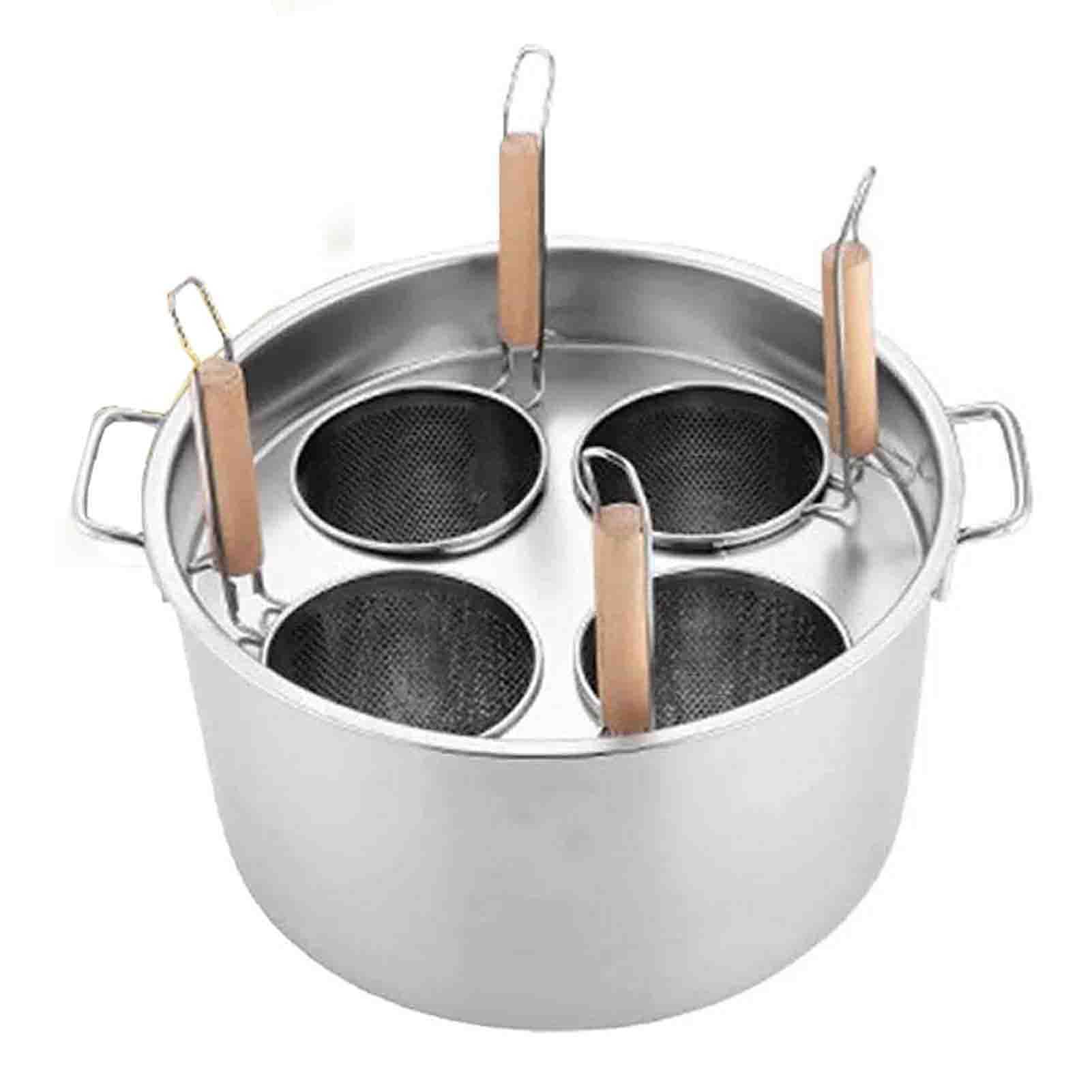 Marmite multifonctionnelle avec séparateur et passoire inox en 3 tailles pour cuisine et restaurant