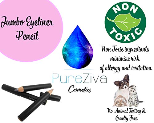 Pure Zivaª Shimmering Shiny Metallic Light Pink Off White Champagne Nude Smudge Jumbo Chunky Eyeliner Eyeshadow Crayon Pencil, No Animal Testing & Cruelty Free #TOP5