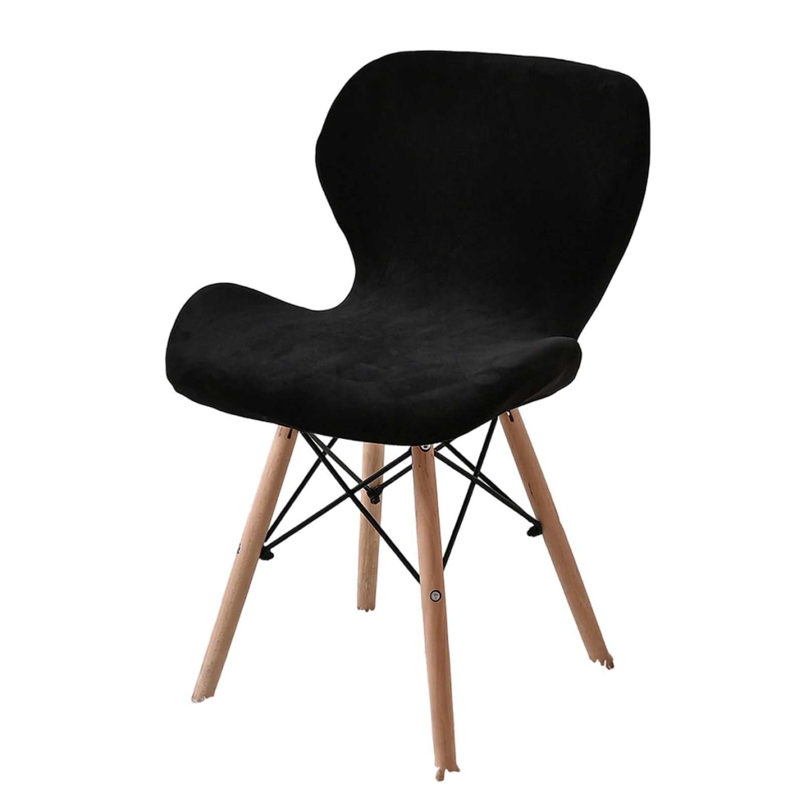 Buxuaaaa Black Antiscratch Shell Chair Covers Stretchable Chair Covers For Dining Room, Nonslip Designs Slipcover, For Dining Room Lounges Protectors