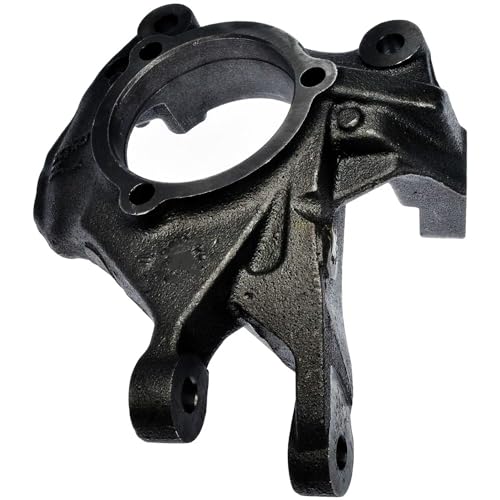 Image of Detroit Axle - Front Right Steering Knuckle for Jeep 2007-2012 Wrangler 2018 Wrangler JK, Passenger Side Steering Knuckle Assembly 2008 2009 2010 2011 Replacement
