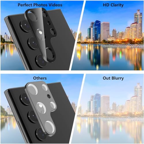 Image of Xmon Back Camera Lens Protector for Samsung Galaxy S23 Ultra (1 Pack) Premium Camera Glass Protector Guard, Anti-Scratch, Ultra-Clear, Easy Installation