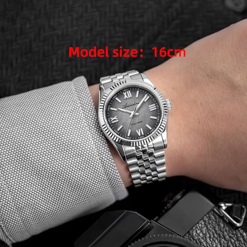 Image of ADDIESDIVE 10.6 MM Luxury Watches for Men Women Roman Numerals Synthetic Sapphire VH Sweep Second Fluted Bezel Casual Wear Unisex Watch