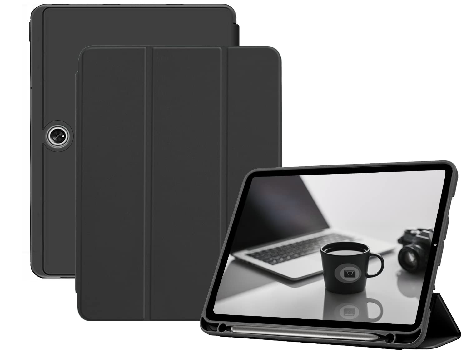 ORRINKART Smart Cover Case for OnePlus pad GO 11.35 Inch Tablet Pen Holder Trifold PU Leather Case Soft TPU Back - Black (B0D9M5GKW8) Amazon Price History, Amazon Price Tracker