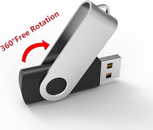 Miniatura 9 de Memoria USB 128G de 128 GB, disco duro externo, almacenamiento de memoria USB, paquete de 2 unidades negras (paquete de 2)