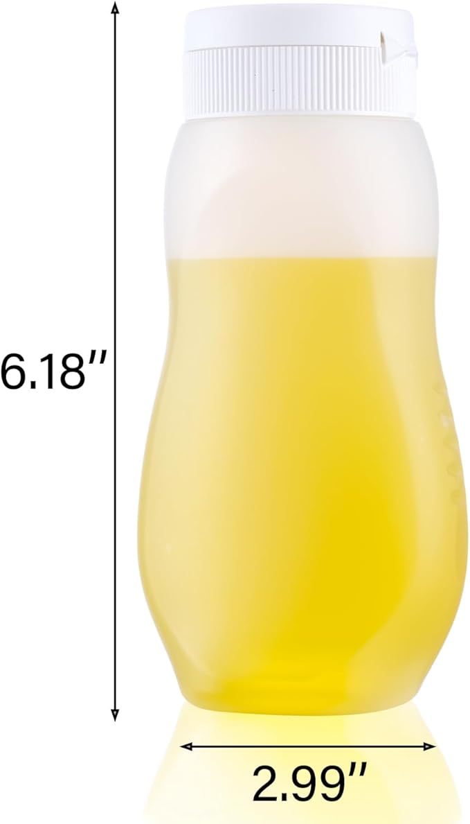 6 Botellas de Condimentos para Salsas 350ml con Tapa Abatible miniatura 3