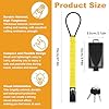 Steering Wheel Lock, Car Steering Wheel Locks, Heavy Duty Universal Steering Wheel to Seat Belt Lock, Double Car Anti Theft Device, Fits Most Vehicles, 3 Keys, Yellow #4