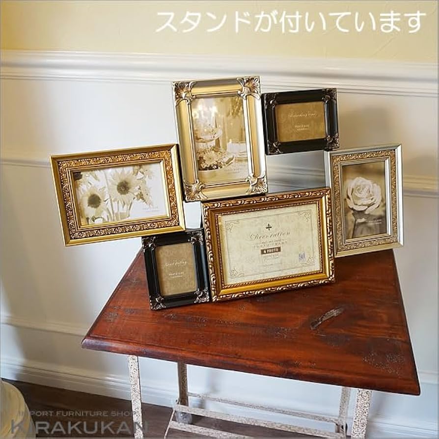 Amazon.co.jp: ファミリー 6窓 フォトフレーム 壁掛け 多面