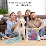 HuBorns - Fußabdruck Baby Set und für die Ganze Familie mit Platz für 4 Familienmitglieder, Rahmen zum Malen Handabdruck Baby, Handabdruck Set Familie, Ideal als Baby Geschenk
