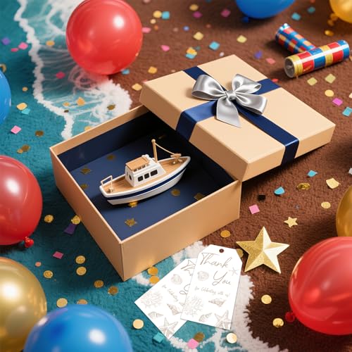 Etiquetas de agradecimiento Sea You Soon para recuerdos de baby shower con cuerda rústica 3