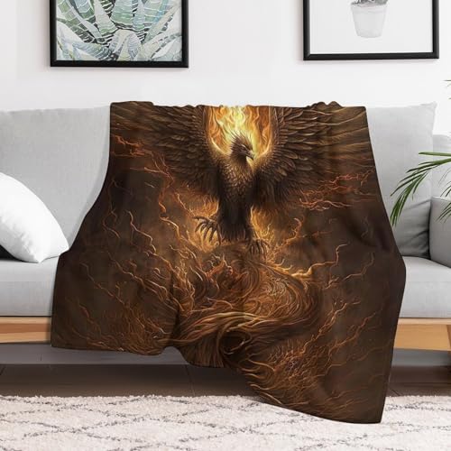 Couverture en flanelle super douce phénix chaude et confortable
