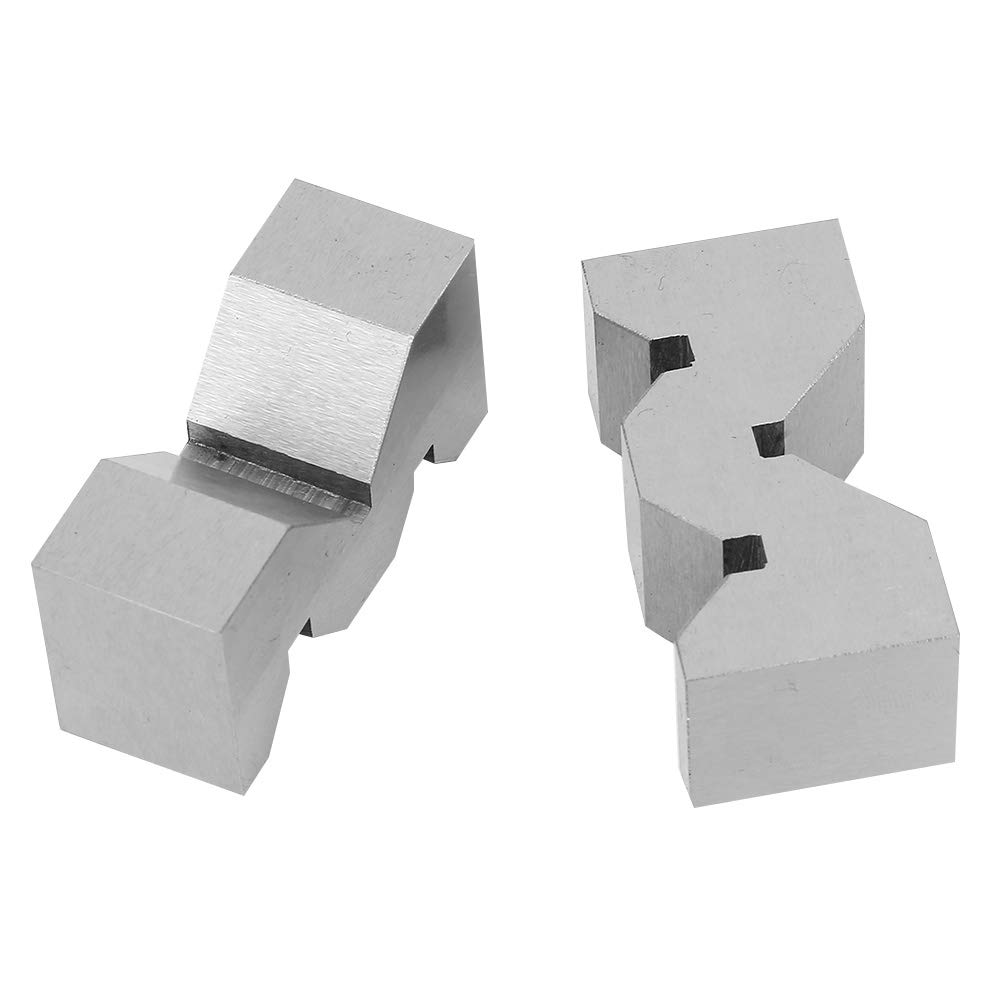 Bloc en V, 50 mm 2 pièces en acier au carbone de haute précision M Type V Block, outils de mesure d'ingénierie mécanique de fraisage pour la mesure de la plate-forme