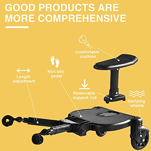 Vihir Buggy Board treeplank meerrijplank universeel geschikt voor alle kinderwagens van 2-5 jaar oud, met een maximale… - Afbeelding 8