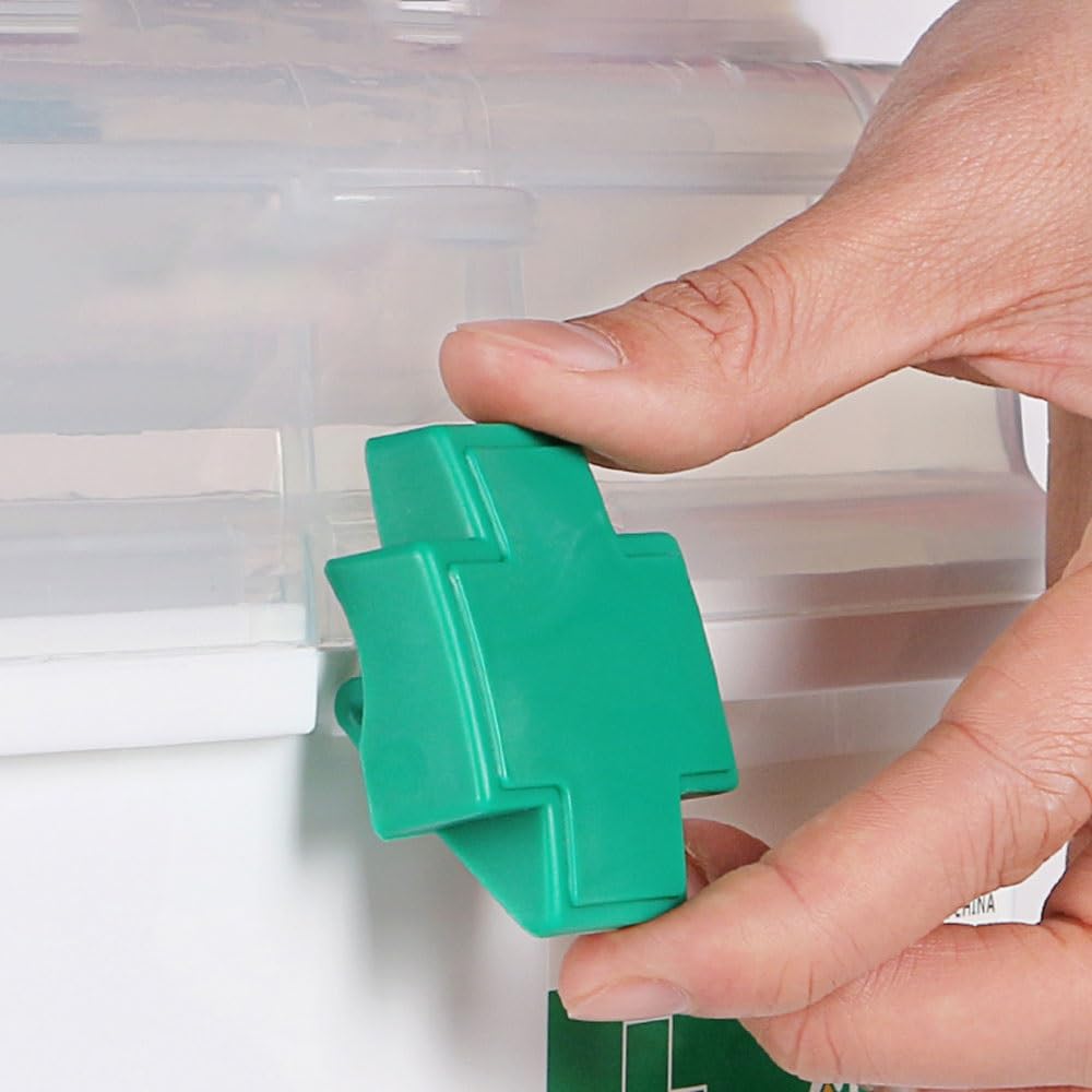 Duża apteczka do użytku domowego Przechowywanie w domu Mała apteczka Przenośny mały zestaw ratunkowy Pudełko do przechowywania apteczek (Color : Green, Size : L)