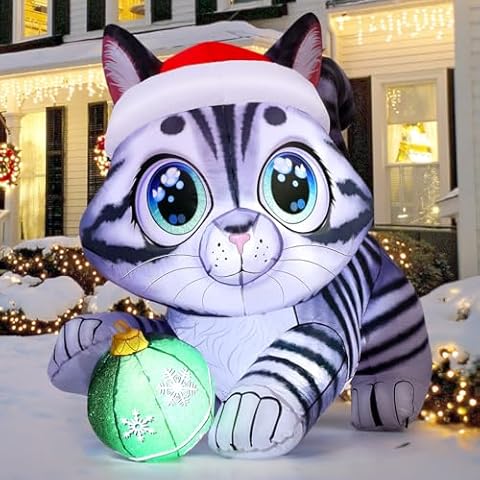 COMIN 5 FT Christmas Inflatable Civet Cat Cover