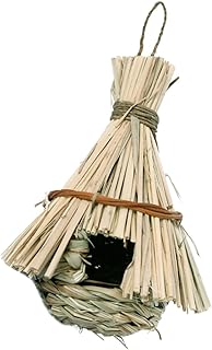 Yardwe 1pc Straw Bird Nest Woven Birds Cage Artificial Garden Hanging Bird Outdoor Bird House Braiding Accessories Outdoor Bird Cage Bird Breeding Nest Grass Bird Nest Bird's Nest Decor