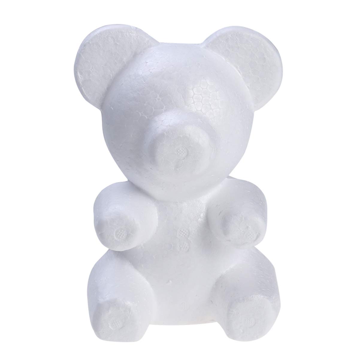 ABOOFAN White Foam Bear Shape Polystyrene Flower Arrangement Mold DIY Rose Flower Styrofoam Modelling Crafts for Wedding Christmas Party Decoration 13 X 12 X 20 cm
